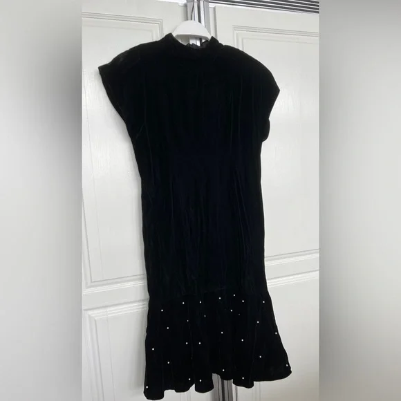 80s black velvet dress 80s YSL Black Silk Velvet Dress
